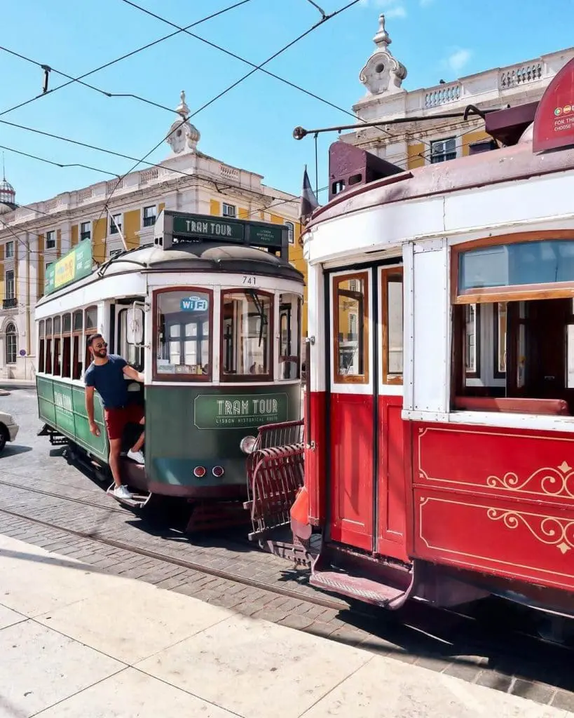 Lisbona Praca do Comercio Tram