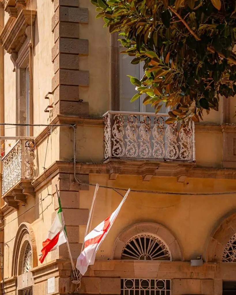 Dettaglio case ligure a Carloforte