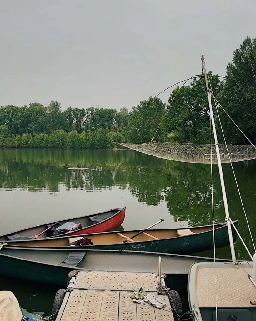 Canoa Canadese lungo il fiume PO